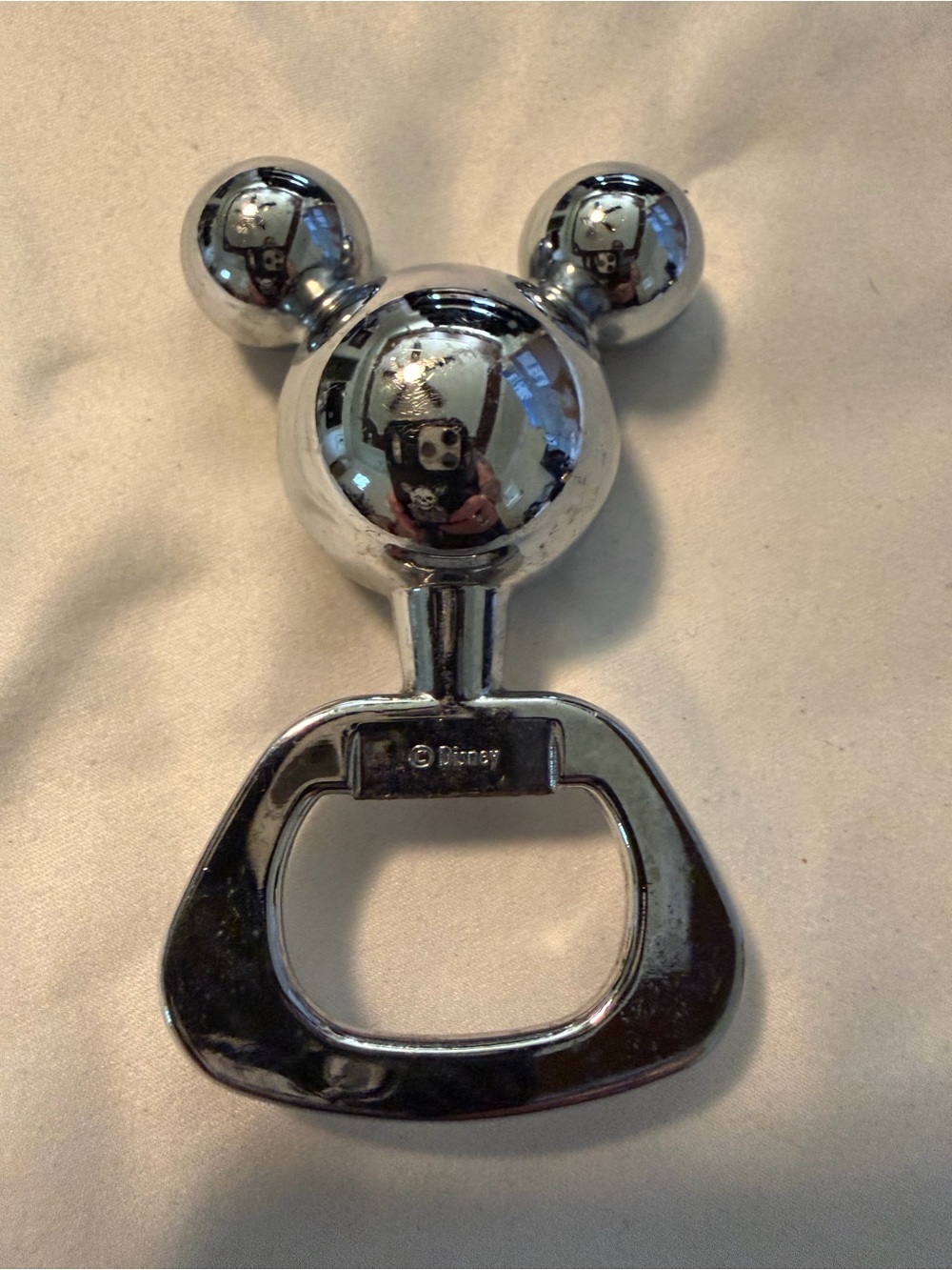 NWOT Disney Silver Mickey Head Bottle Opener (Heavy)